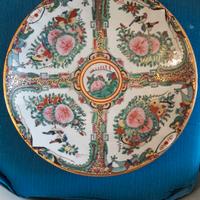 Grande piatto cinese Guang Cai in porcellana