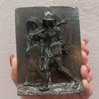 Targhetta vintage bronzo anni 70