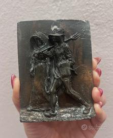 Targhetta vintage bronzo anni 70