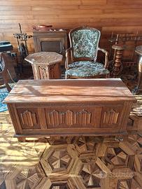 Baule/Cassapanca in rovere anni 70, dalla Germania