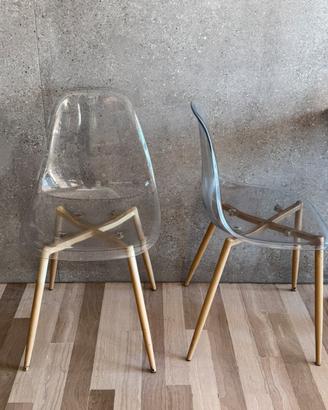 Lotto di 20 Sedie Trasparenti Design Moderno