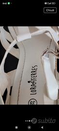 sandali donna con zeppa in corda"Lara Ferres"