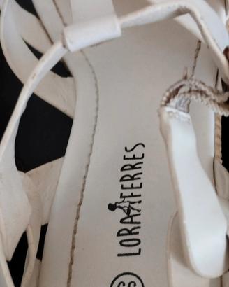 sandali donna con zeppa in corda"Lara Ferres"