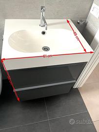 Mobile bagno godmorgon due cassetti e lavabo