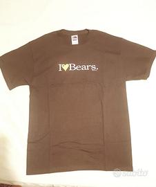 t-shirt cotone "I love bears"  fruit of the loom 