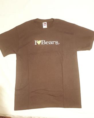 t-shirt cotone "I love bears"  fruit of the loom 