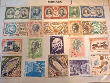 Francobolli Principato di Monaco anni 50/60