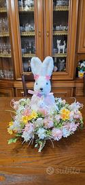 Centrotavola pasquale con coniglietti