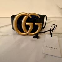 Cintura Gucci GG Marmont nera