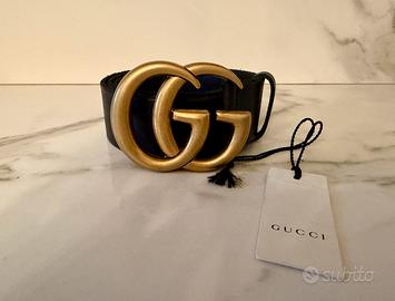 Cintura Gucci GG Marmont nera