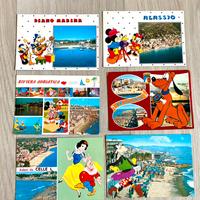 Lotto 6 cartoline con personaggi Walt Disney