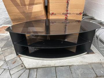 Tavolino salotto vetro nero