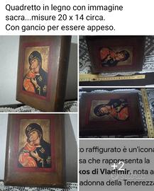 Quadretto sacro in legno 20x 14 