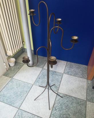 candelabro da terra in ferro 5 braccia cm 94