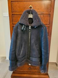 Schott NY Montone shearling uomo Nero L