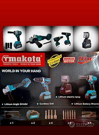 Kit 4 attrezzi da lavoro a batteria 68V Brushless