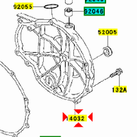 Coperchio frizione Kawasaki KL 500 140321387