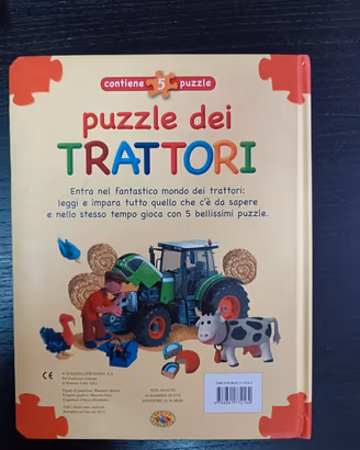 libro puzzle dei trattori