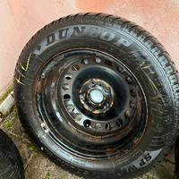 4 gomme invernali+4 cerchioni di ferro