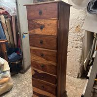 Cassettiera in legno, 7 cassetti