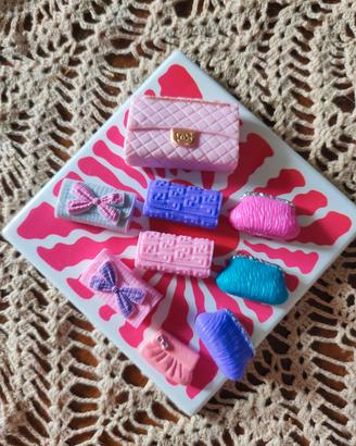 lotto borsette per Barbie o casa delle bambole 