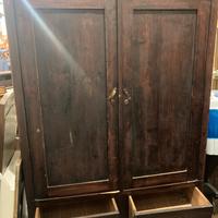 Armadio rustico in legno primi ’900 da restaurare