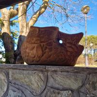 vaso in terracotta pesce