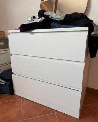 Cassettiera MALM Ikea bianca