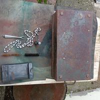 elmetto  ww2 cassetta contenitore pulizia mauser