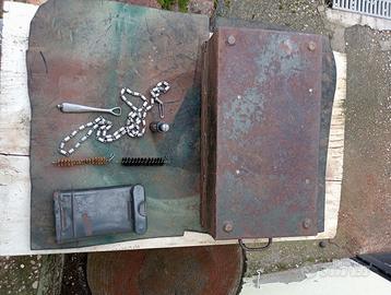 elmetto  ww2 cassetta contenitore pulizia mauser