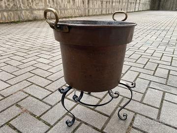 Caldaia/pentolone in rame e ottone