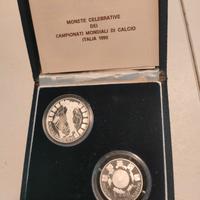 Monete argento proof Italia 90 