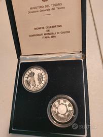 Monete argento proof Italia 90 