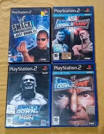 Lotto 4 Giochi PS2 Wrestling Smack Down Raw PAL