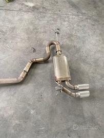 marmitta in acciaio inox da 60mm per vw golf