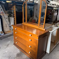 Como’ 4 cassetti con specchio in legno