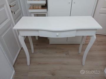scrivania stile liberty bianco 104x40x76