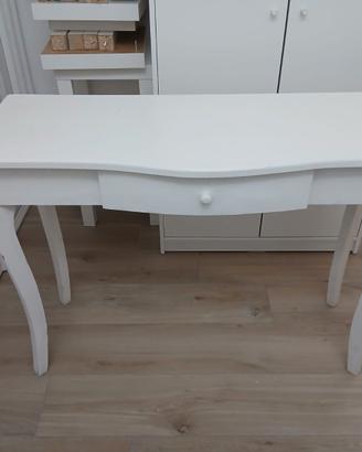 scrivania stile liberty bianco 104x40x76