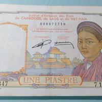 1 piastra 1953 Vietnam Indocina Francese banconote