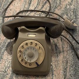Telefono vintage a disco anni ’70/’90 grigio