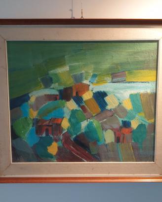 Quadro olio su tela Gasparini Giorgio 1971 firmato
