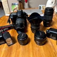 Canon 60d con Accessori e Obiettivi Canon