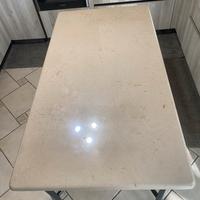 Tavolo marmo e ferro battuto