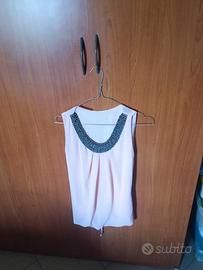 canotta rosa elegante donn