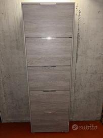Scarpiera alta 200 cm salvaspazio – 5 ribalte