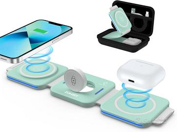 Caricatore Wireless Pieghevole 3 in 1