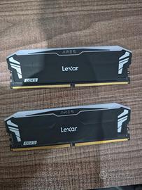 ram ddr5 32gb in due banchi 2x16gb lexar ares cl30