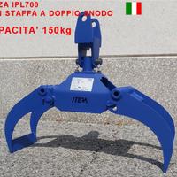 Pinza Legna IPL700 + STAFFA attacco escavatore