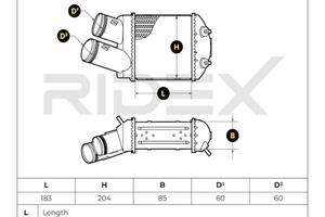 n° 2 intercooler per auto, nuovi. 