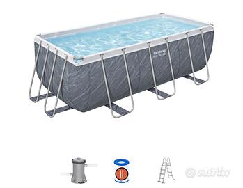 piscina bestway effetto marmo 412x201x122